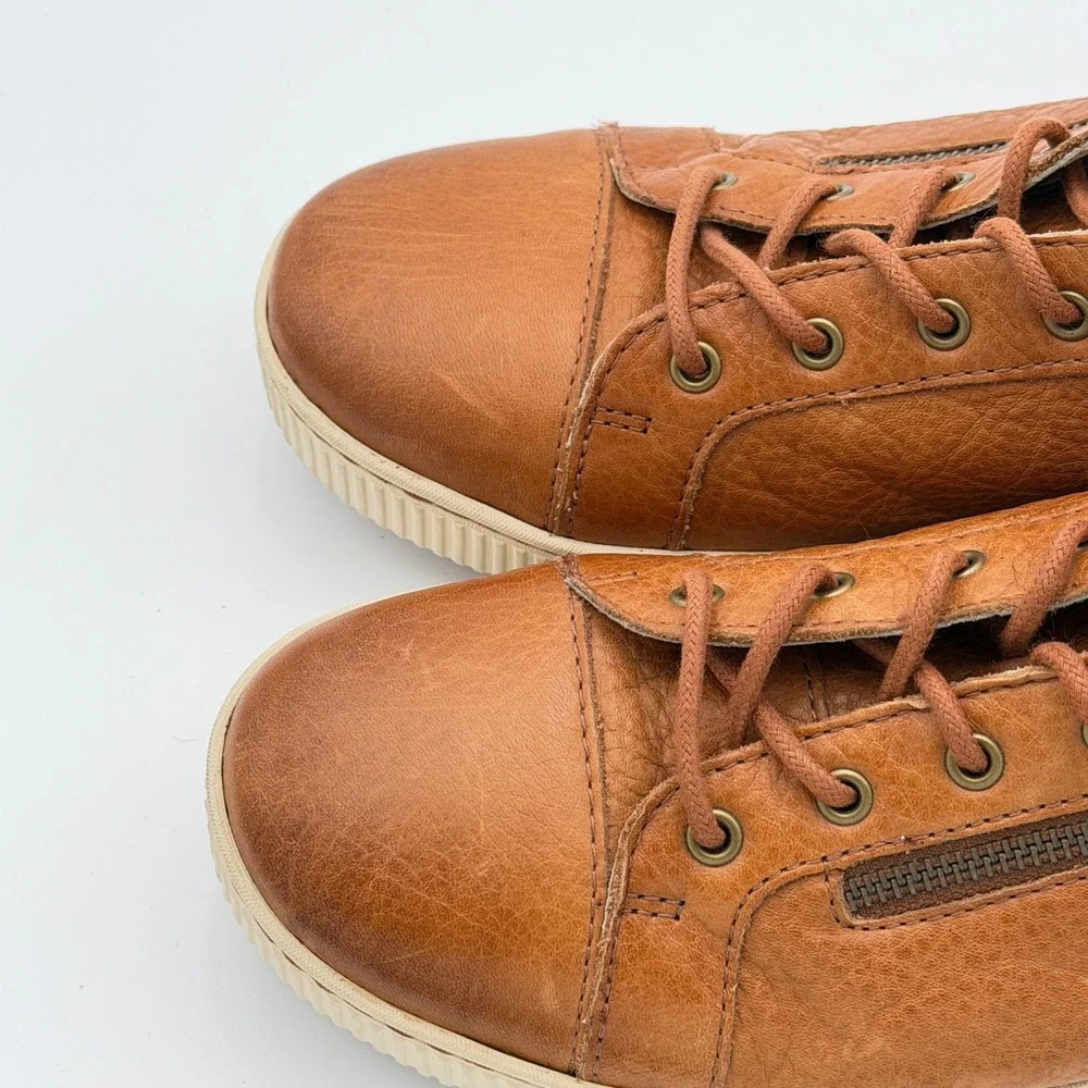 BORN Shoes‎ Women's 11 Zip Lace Up Casual Sneakers Brown